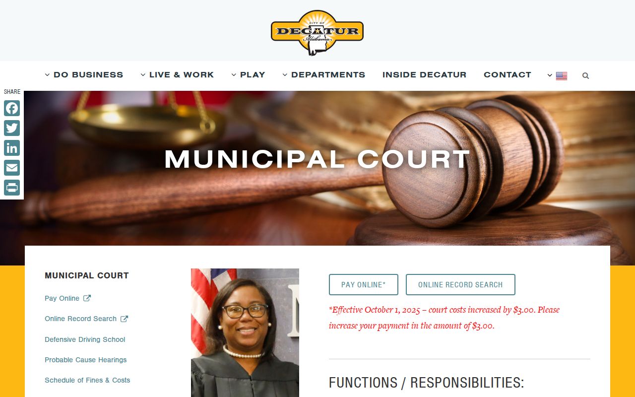 Decatur criminal history municipal court lookup and contacts