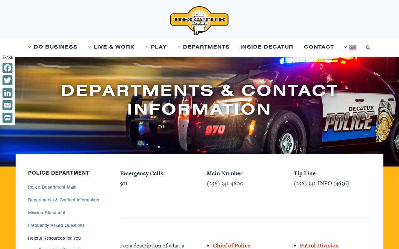 Decatur criminal records police records contact information