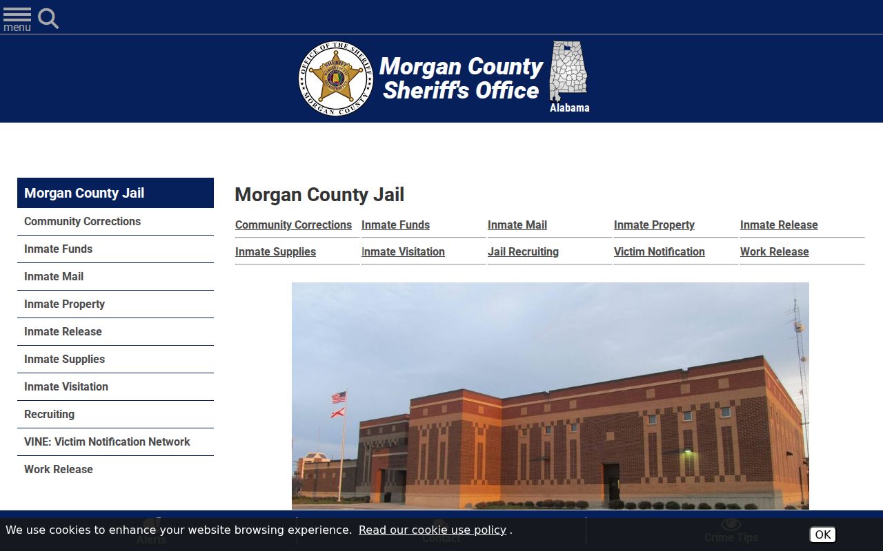 Morgan County arrest booking facility information